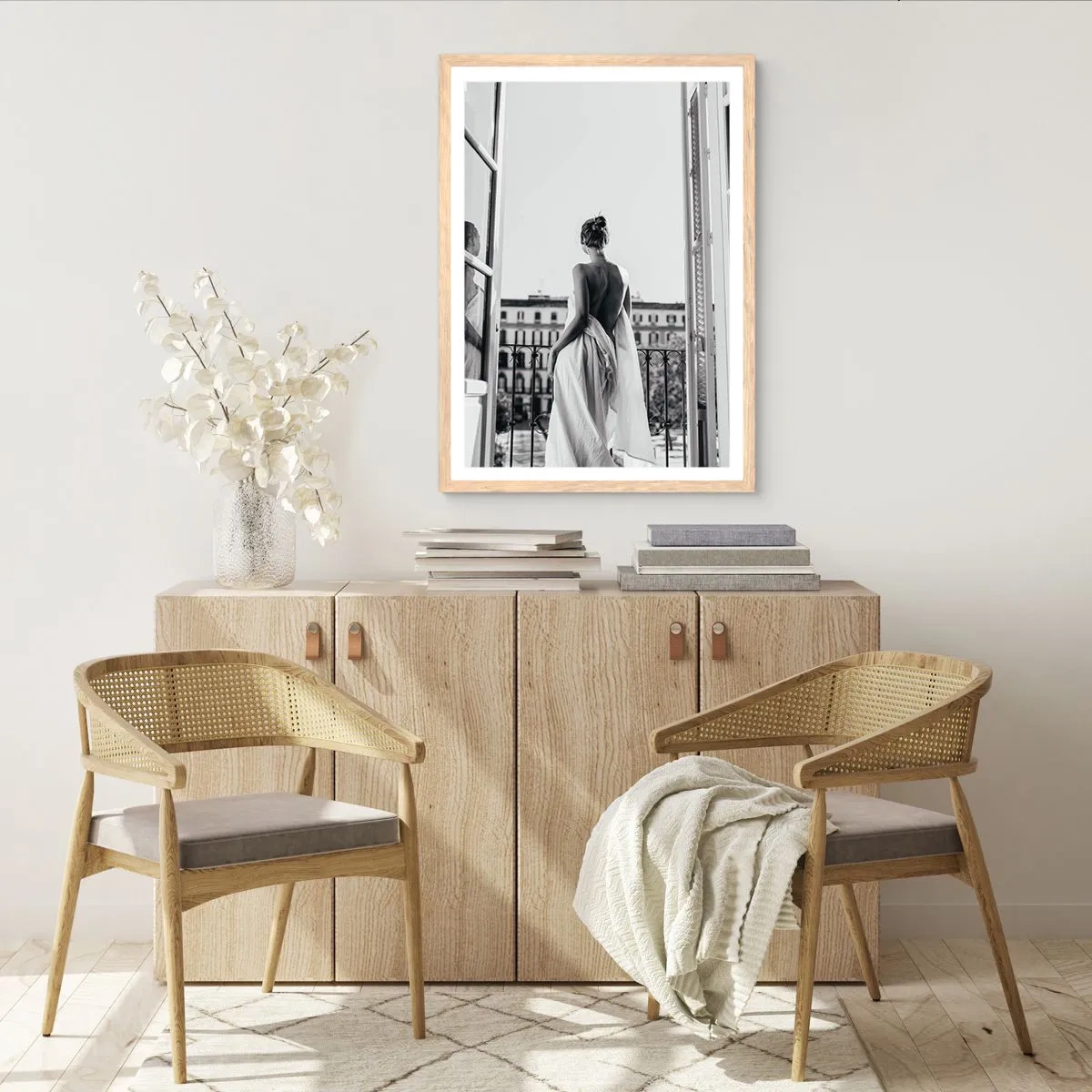 Plakát v rámu světlý dub - Probuzení smyslů - 30x40 cm