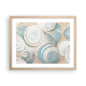 Plakát v rámu světlý dub - Co skrývá mušle? - 50x40 cm
