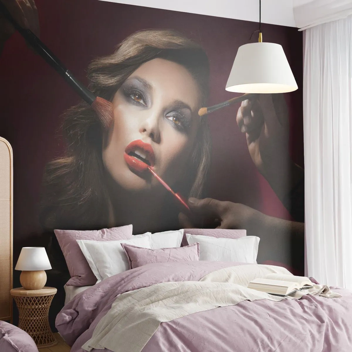Fototapeta Samolepicí Deluxe Sticker - Krásná zasněná - Žena, Makeup, Herečka - 250x175 cm