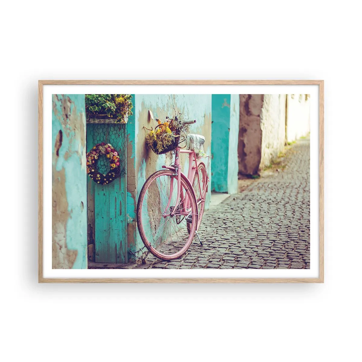 Plakát v rámu světlý dub - Hned se vrátím - 100x70 cm