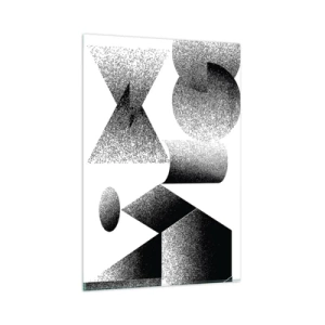 Obraz na skle - Úhly a ovály - 80x120 cm