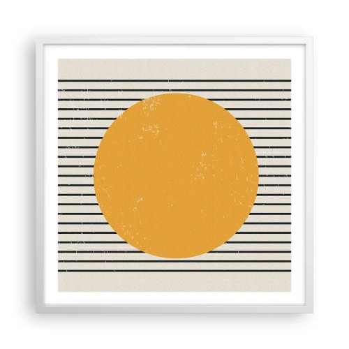 Plakát v bílém rámu - Síla jednoduchosti - 60x60 cm