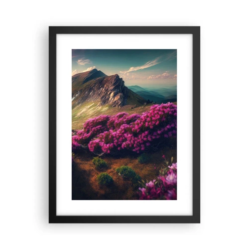 Plakát v černém rámu - Léto na horách - 30x40 cm
