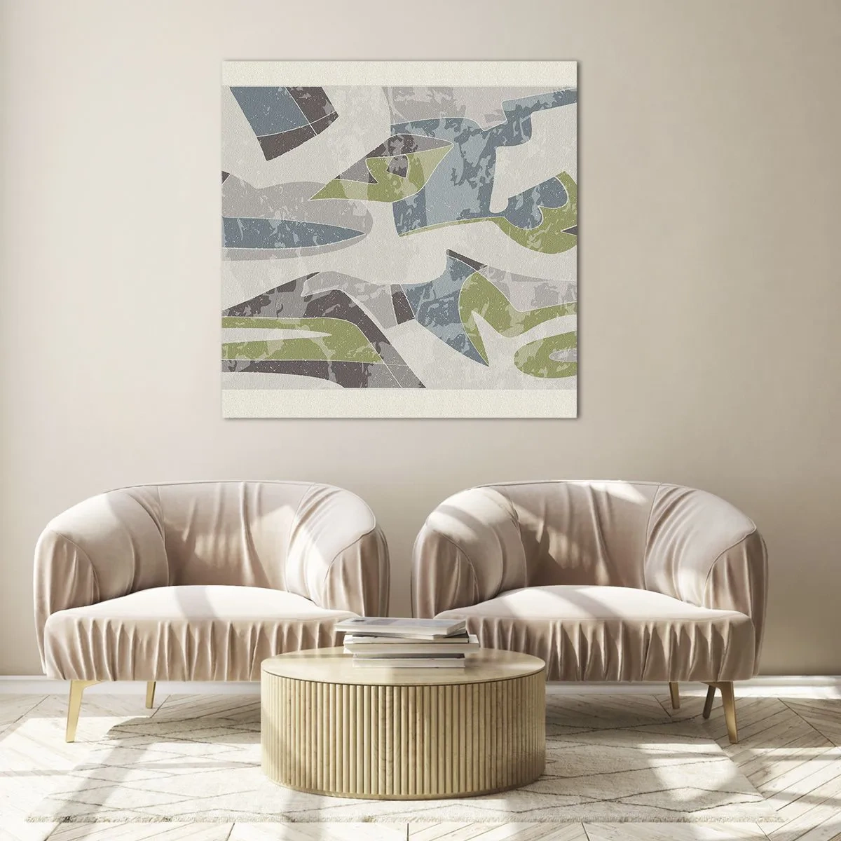 Obraz na skle - Kompozice za sklem - 40x40 cm