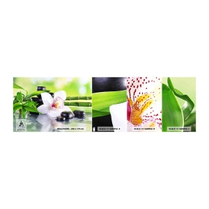 Vzor Fototapety Samolepicí Deluxe Sticker - Chladná svěžest - Bambus, Květ, Orchidej - 100x30 cm