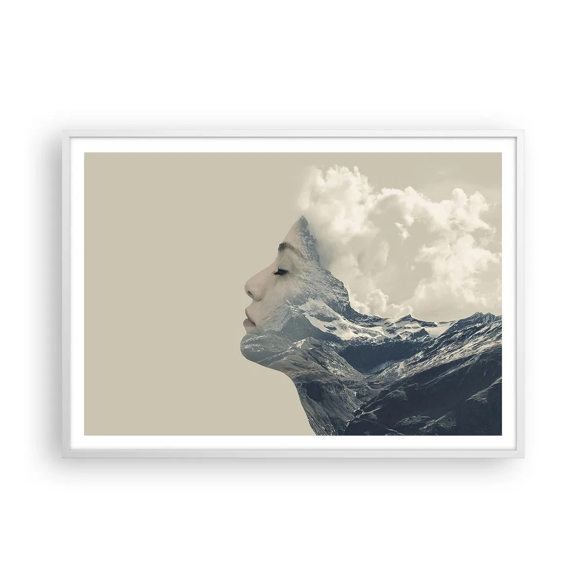 Plakát v bílém rámu - Krása živlů - 100x70 cm