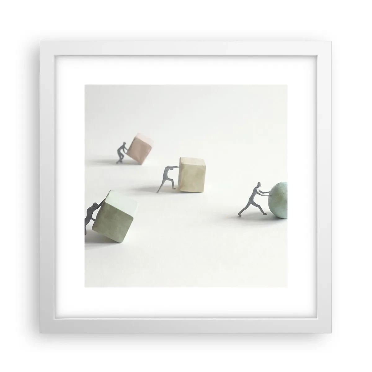 Plakát v bílém rámu - Život samotný - 30x30 cm