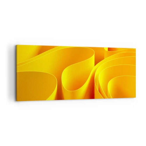 Obraz na plátně - Jako sluneční vlny - 100x40 cm