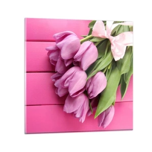 Obraz na skle - Právě pro tebe - 70x70 cm