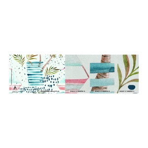 Vzor Fototapety Premium Sand - Prázdniny pod palmami - Akvarely, Kokosová palma, Plachetnice - 100x30 cm