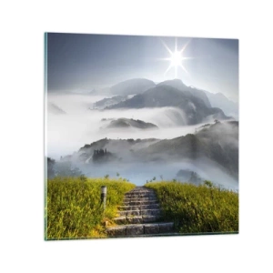 Obraz na skle - Stále vzhůru do oblak - 60x60 cm