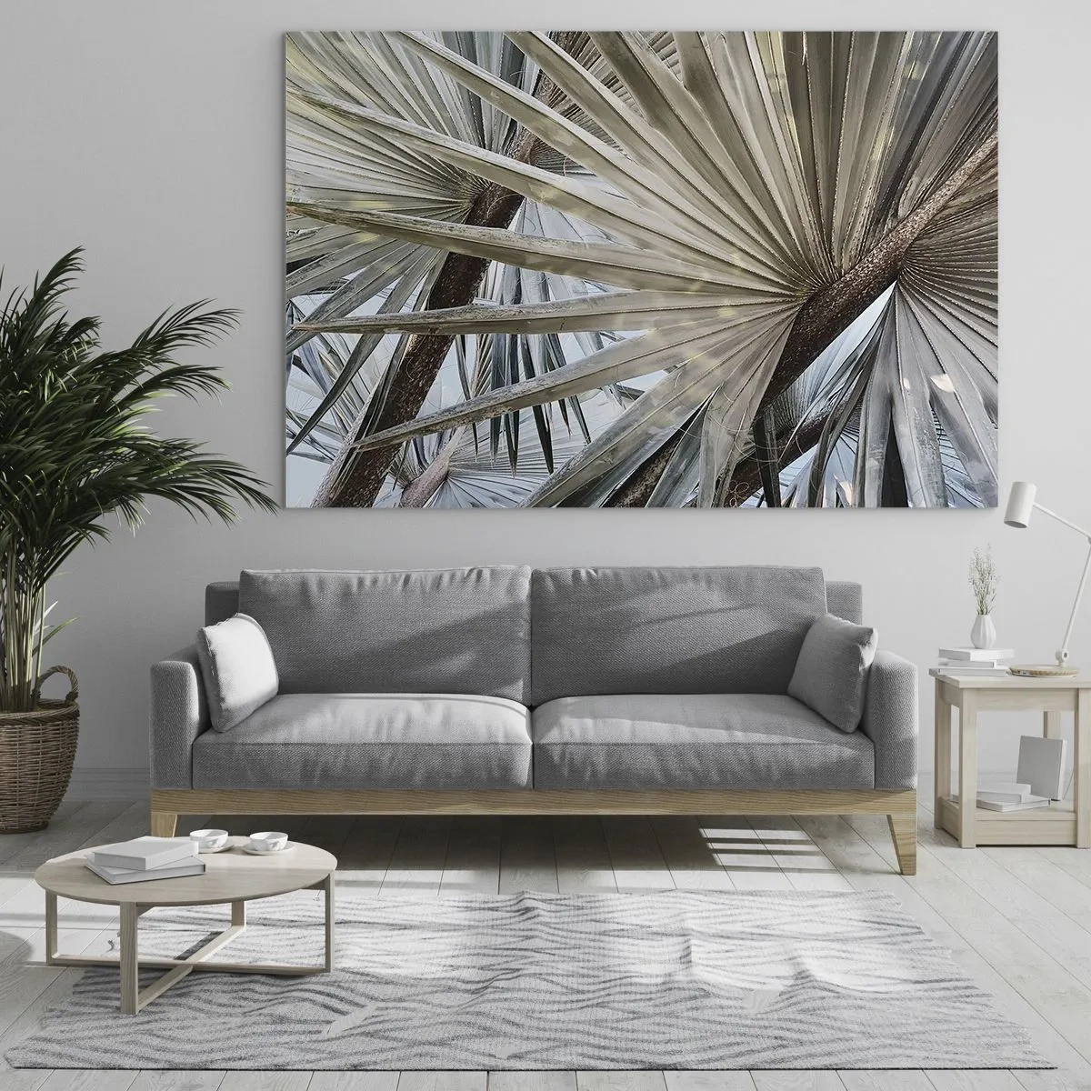 Obraz na skle - Vějíře v tropech - 70x50 cm