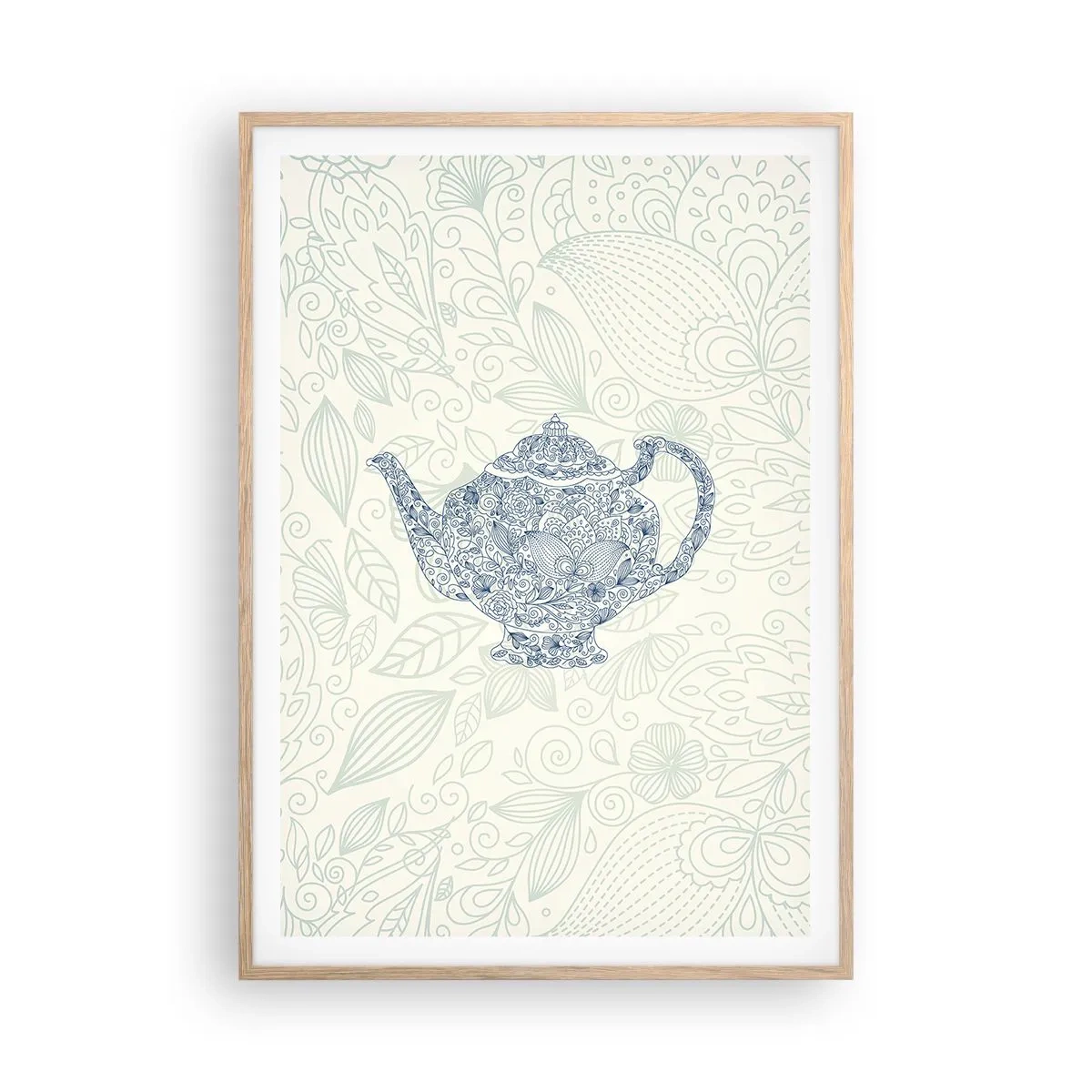 Plakát v rámu světlý dub - Čajové kouzlo - 70x100 cm