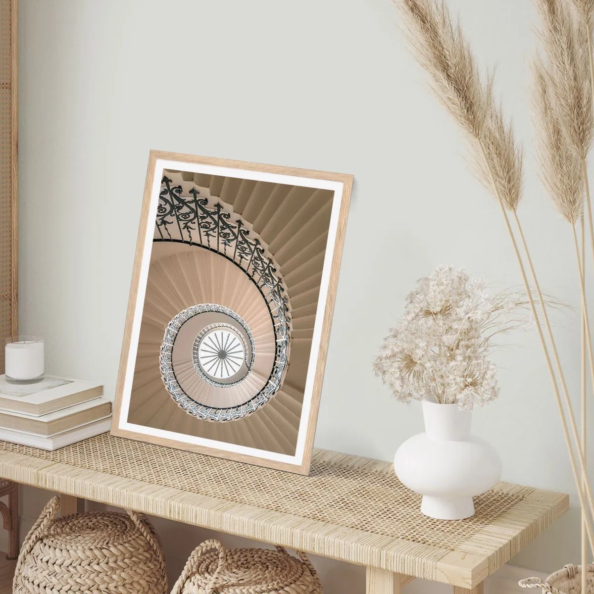 Plakát v rámu světlý dub - Uvnitř mušle - 70x100 cm