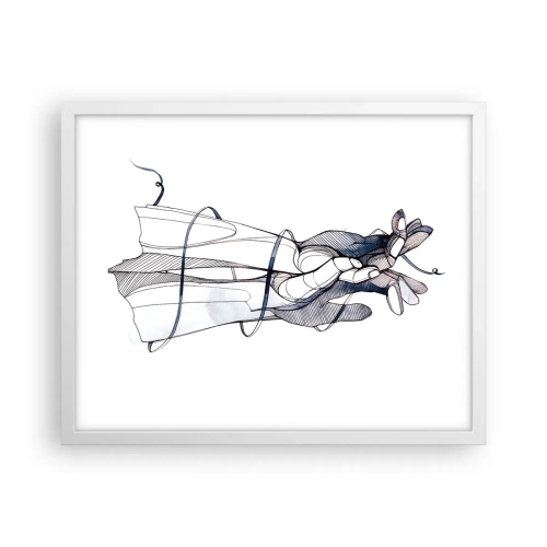 Plakát v bílém rámu - Studie o dotyku - 50x40 cm