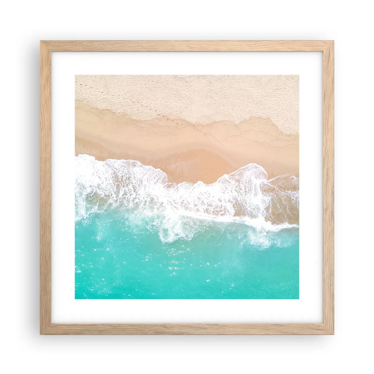 Plakát v rámu světlý dub - Mazlivý dotek - 40x40 cm