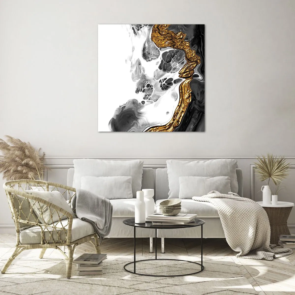 Obraz na skle - Organická kompozice - 60x60 cm