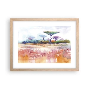 Plakát v rámu světlý dub - Barvy savany - 40x30 cm