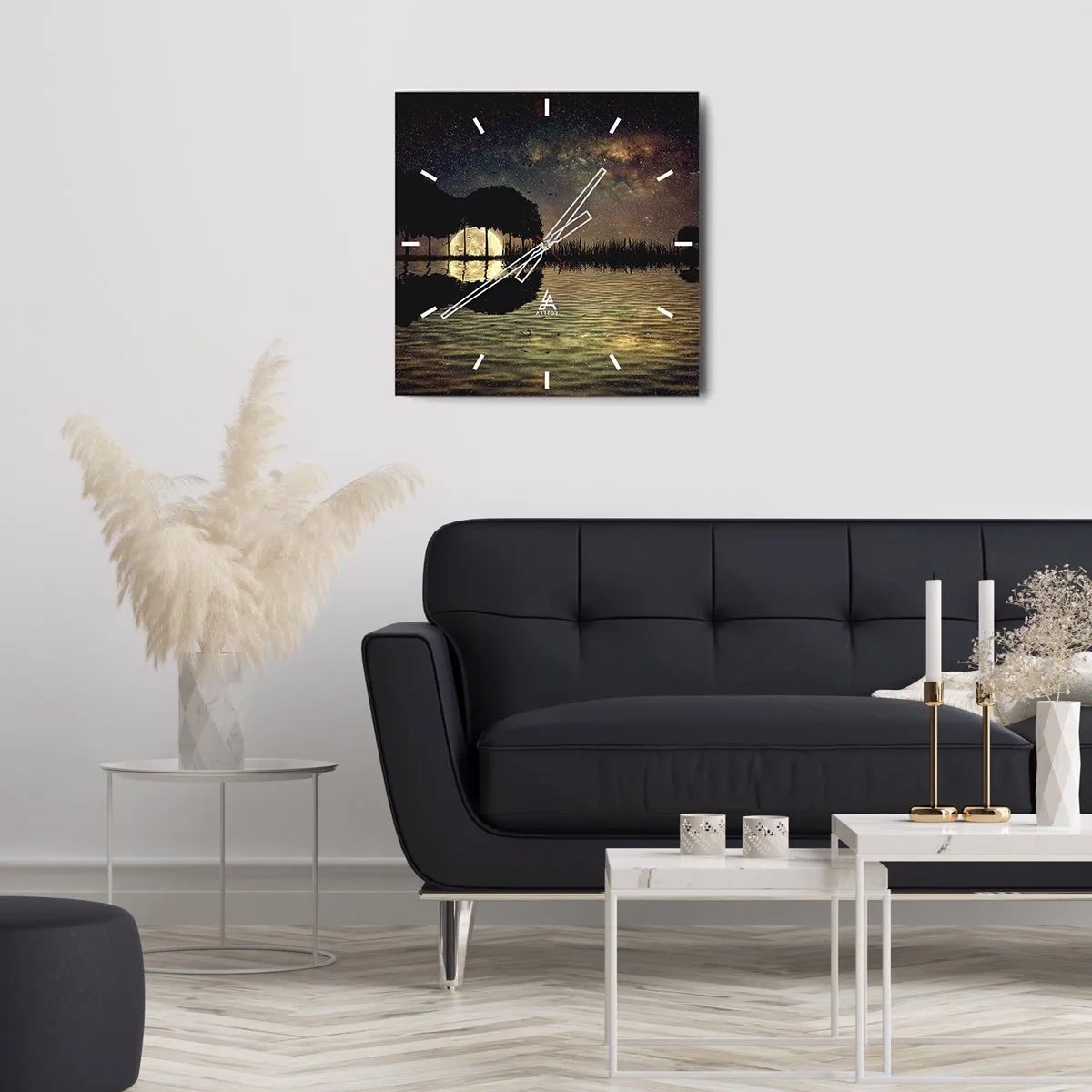 Nástěnné hodiny - Noc na konci světa - 40x40 cm
