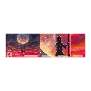 Vzor Fototapety Samolepicí Deluxe Sticker - Stavět si vzdušné zámky - Abstrakce, Fantazie, Měsíc - 100x30 cm