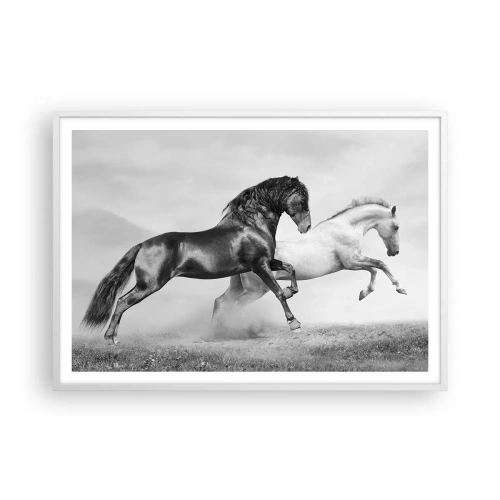 Plakát v bílém rámu - Andělé a démoni - 100x70 cm