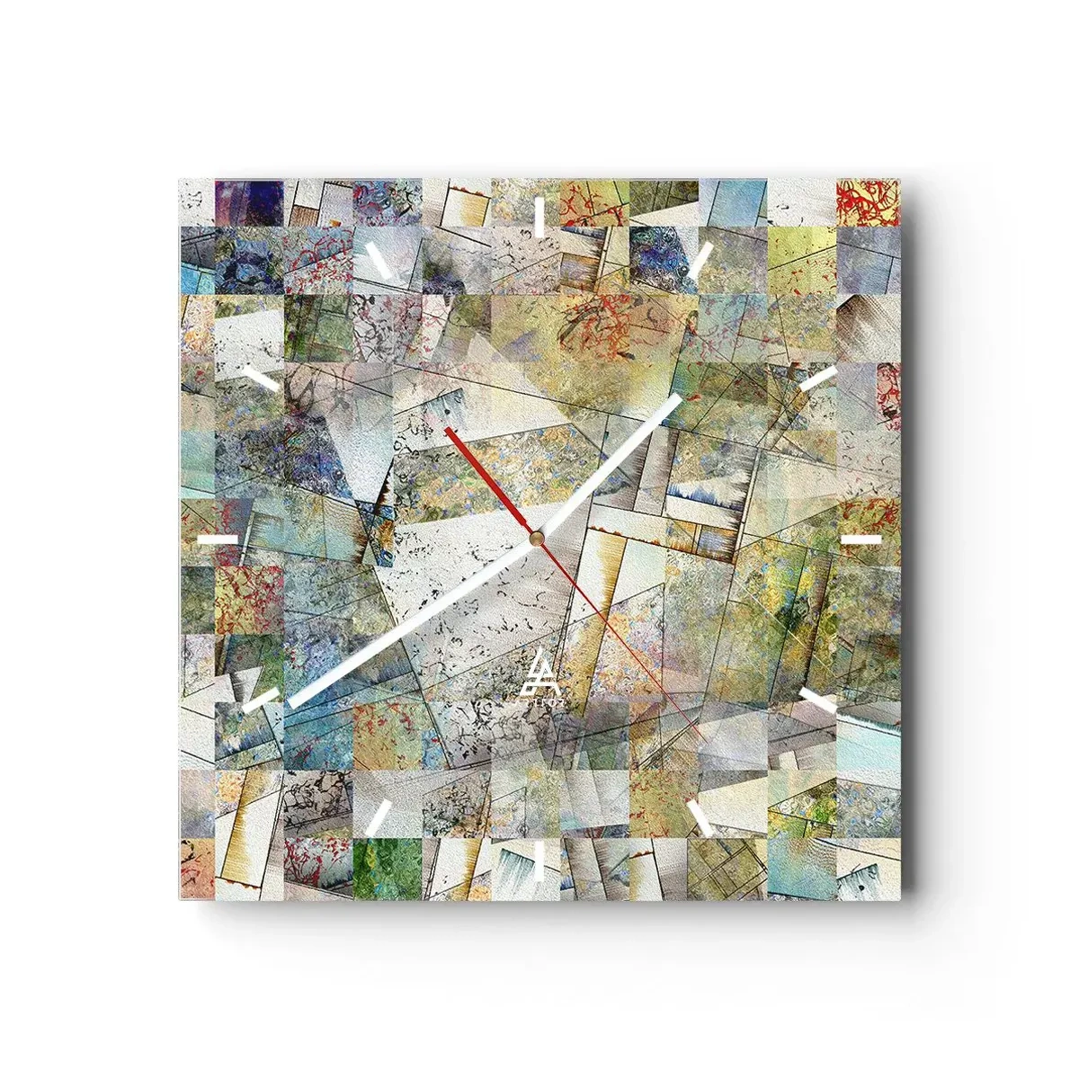 Nástěnné hodiny - Geometrické přeskupení - 40x40 cm