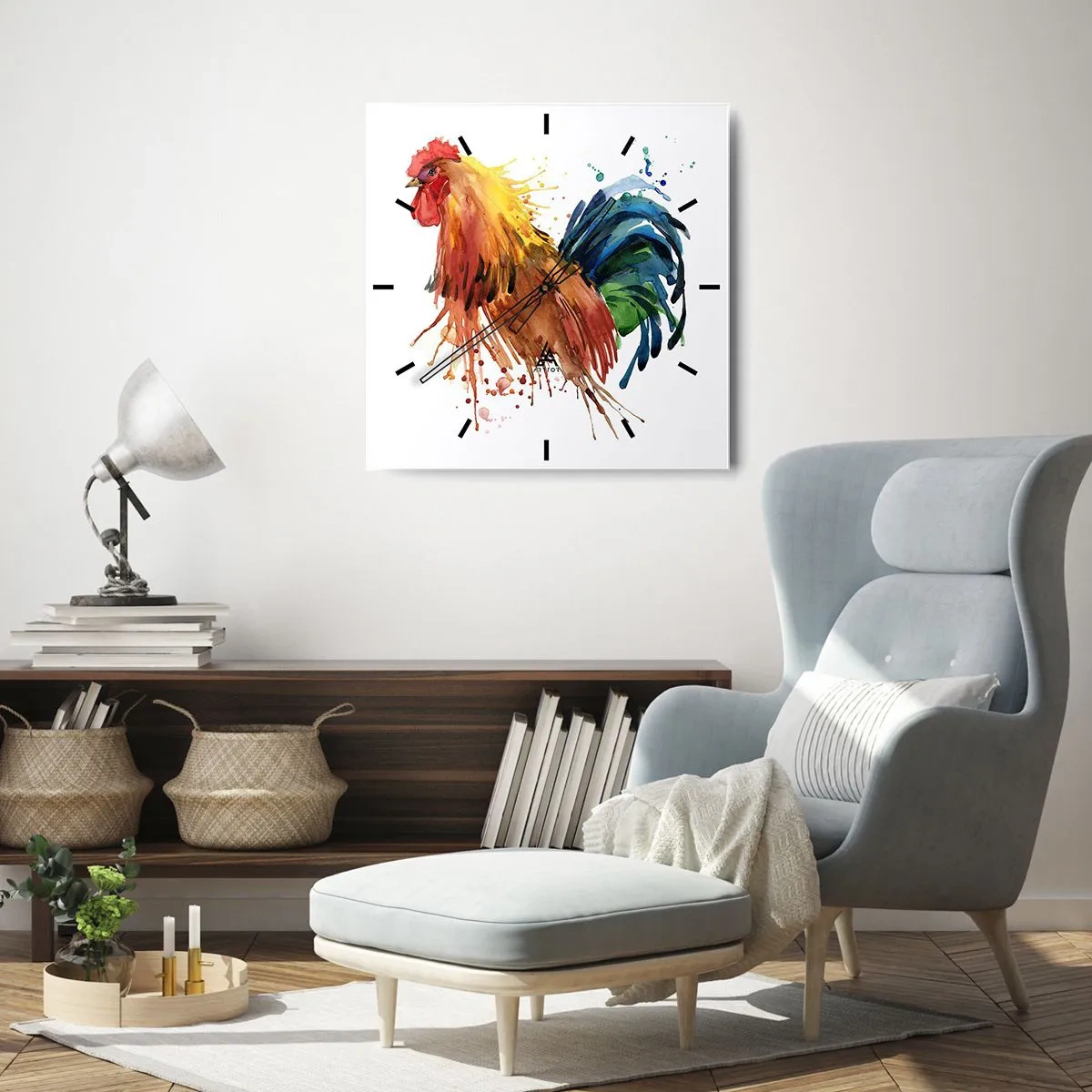 Nástěnné hodiny - Královský šat, královská pýcha - 40x40 cm