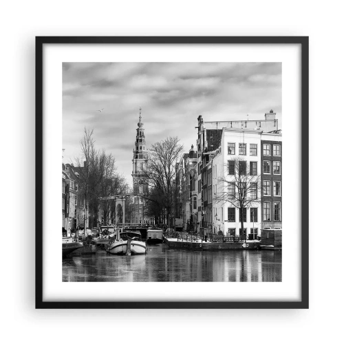 Plakát v černém rámu - Amsterdamské vibrace - 50x50 cm