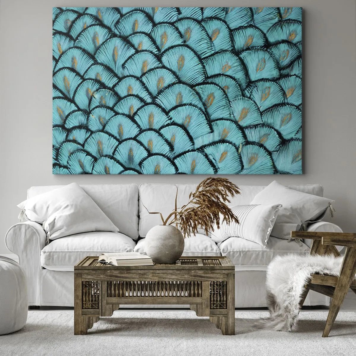 Obraz na plátně - Velká slavnost peří - 100x70 cm