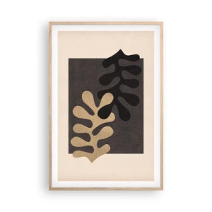 Plakát v rámu světlý dub - Nepřítomnost a doplnění - 61x91 cm