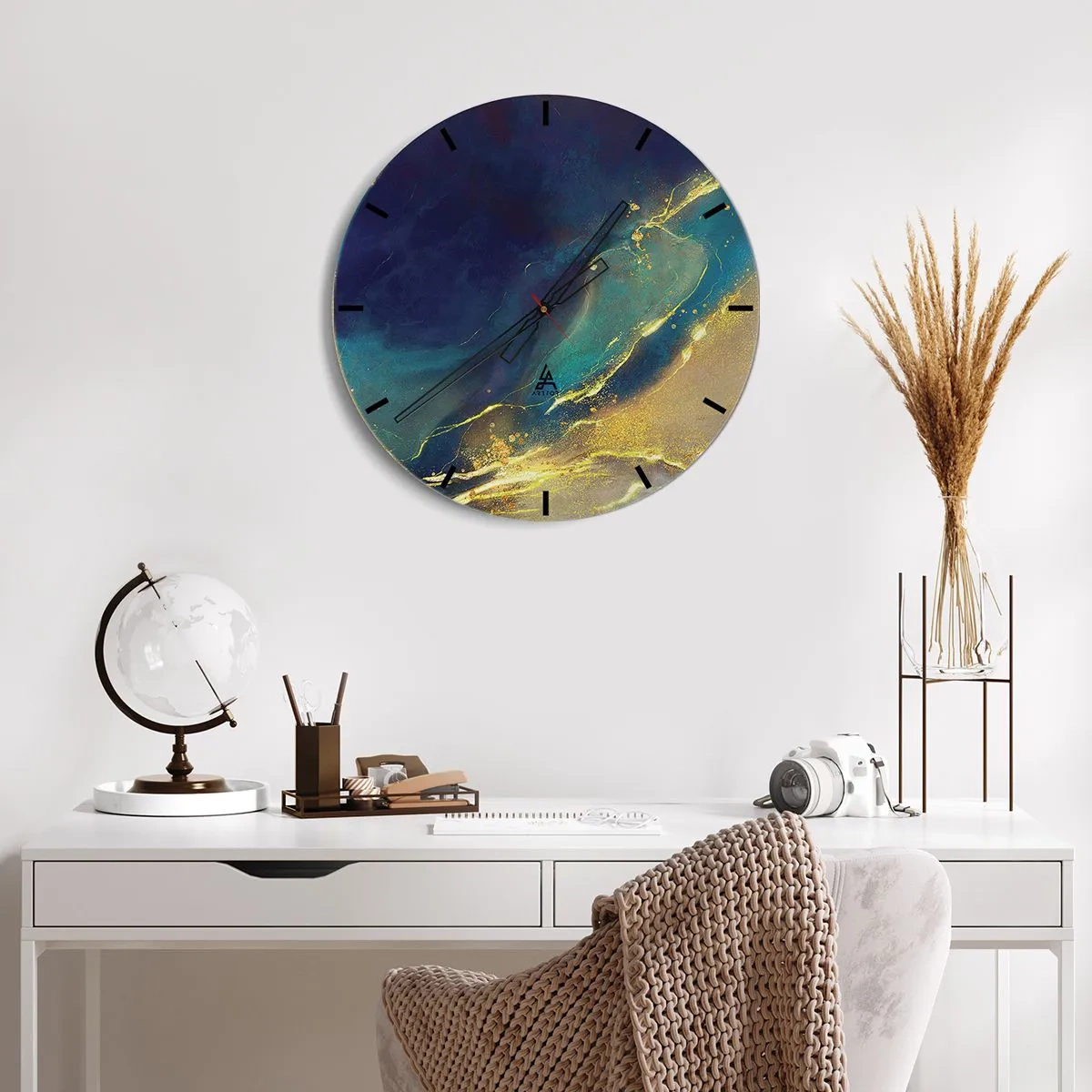 Nástěnné hodiny - Zlatý močál - 30x30 cm