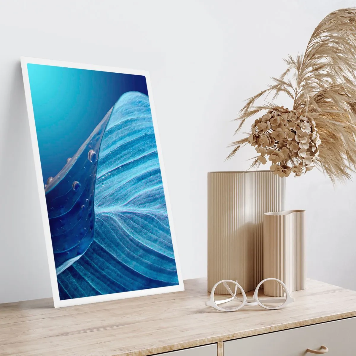 Plakát - Skryté kapky modři - 70x100 cm