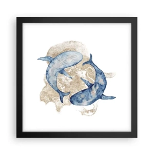 Plakát v černém rámu - Přátelství nebo láska? - 30x30 cm