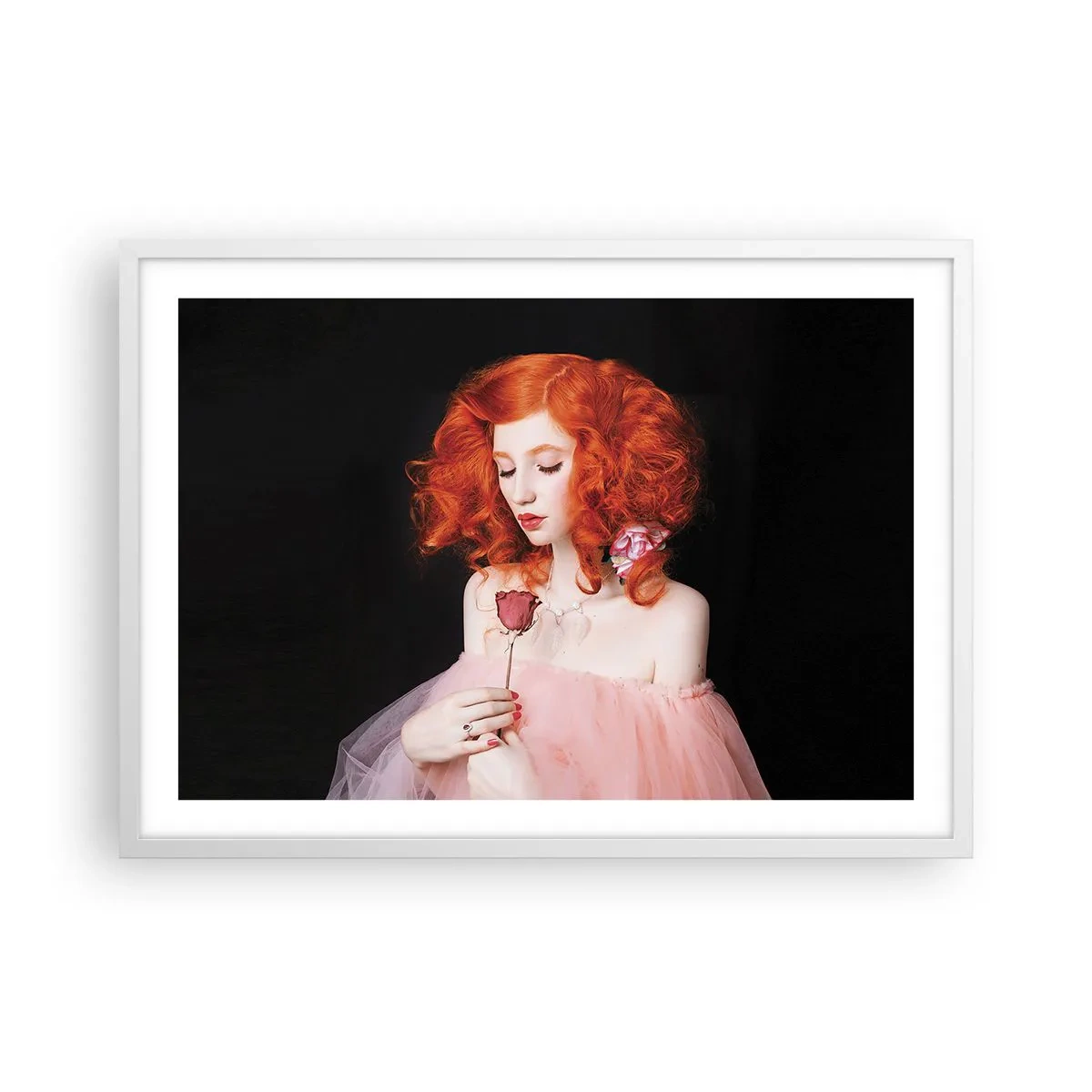 Plakát v bílém rámu - V barokním stylu - 70x50 cm