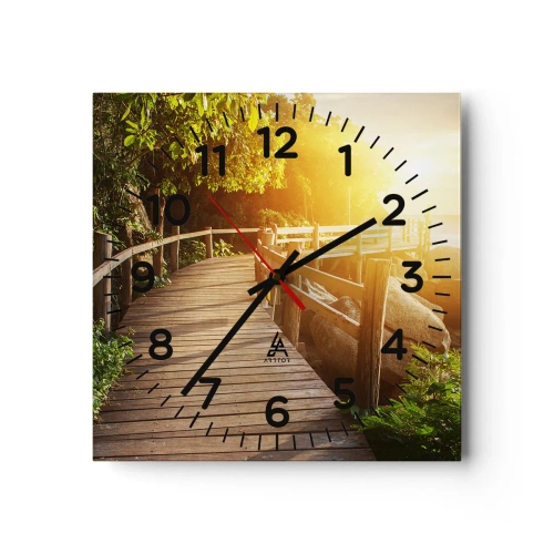 Nástěnné hodiny - Další zatáčka, další zázraky - 40x40 cm