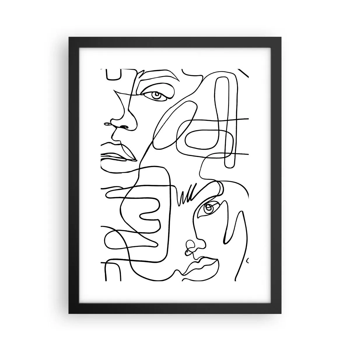 Plakát v černém rámu - Ve spletených emocích - 30x40 cm