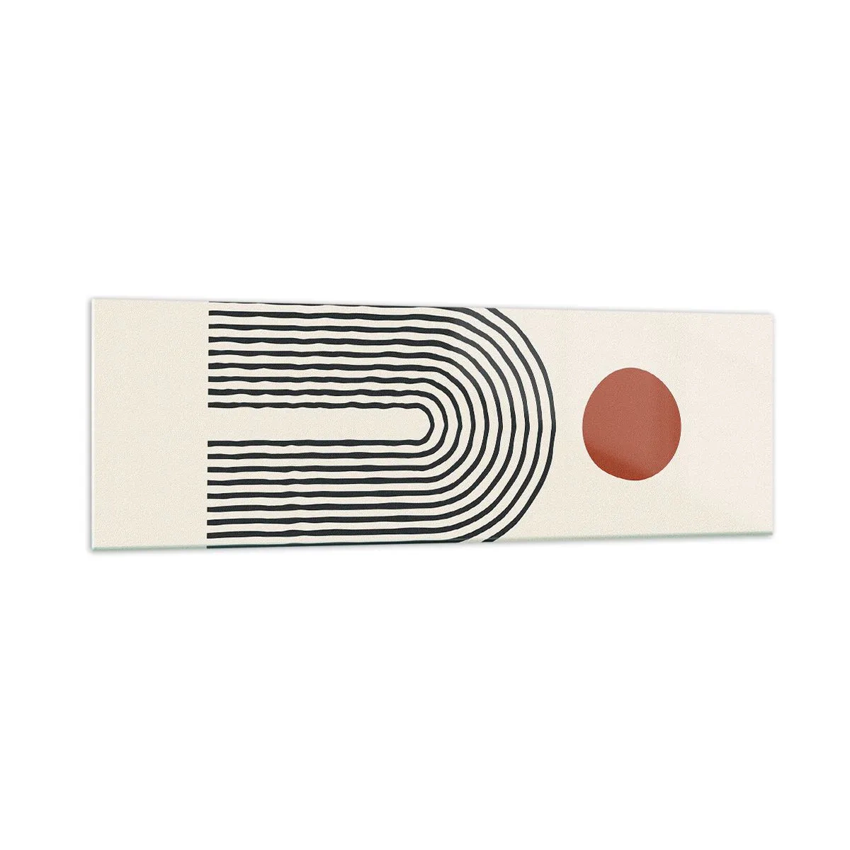 Obraz na skle - Magnetismus tvarů a barev - 160x50 cm