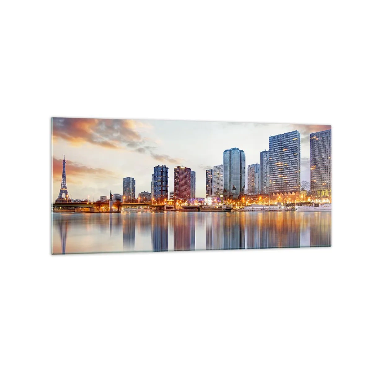 Obraz na skle - Monumentální klid Paříže - 120x50 cm