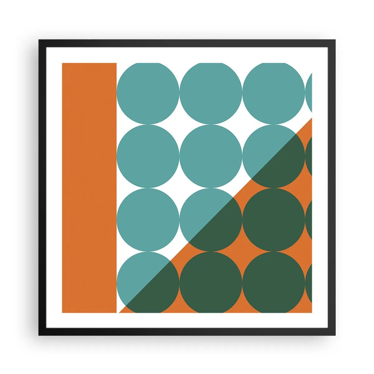 Plakát v černém rámu - Nahoru a šikmo - 60x60 cm