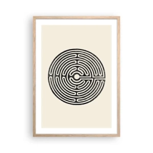 Plakát v rámu světlý dub - Tajemný řád - 50x70 cm