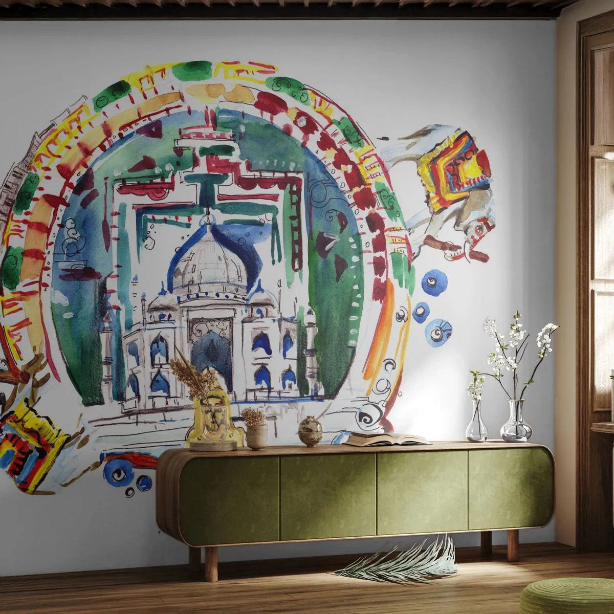Fototapeta Standard Eco - Indická rovnováha světa - Buddha, Indie, Buddhismus - 250x175 cm