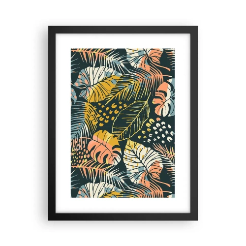 Plakát v černém rámu - Listová fantazie - 30x40 cm