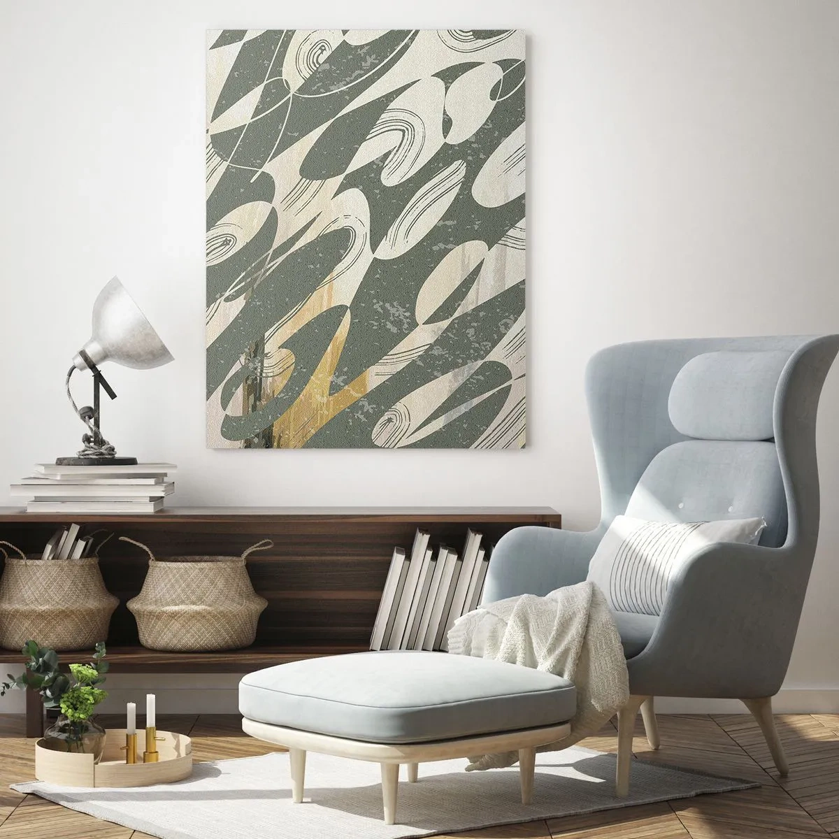 Obraz na skle - Rytmizovaná abstrakce - 50x70 cm