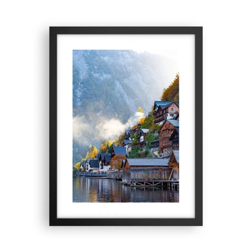 Plakát v černém rámu - Alpská krajina - 30x40 cm