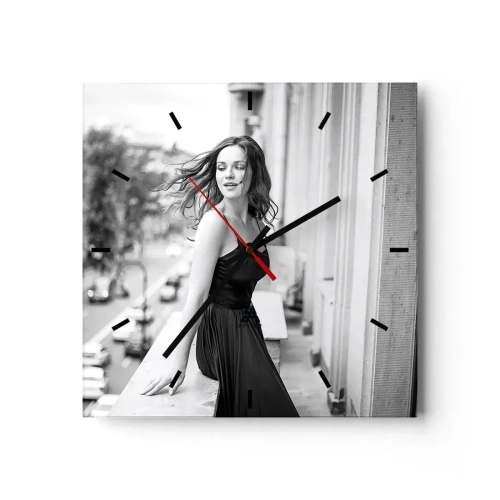 Nástěnné hodiny - Určitě Pařížanka - 30x30 cm