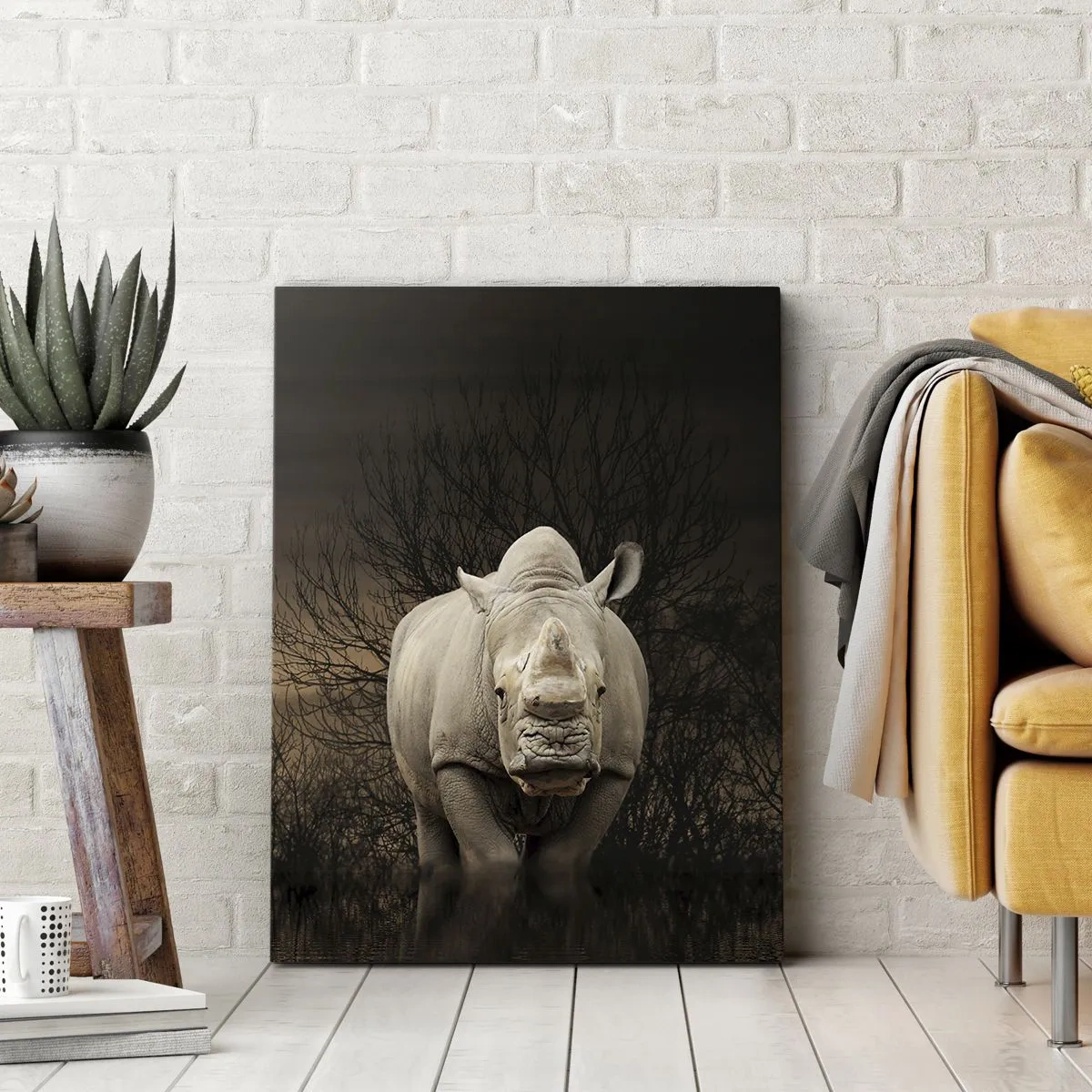 Obraz na plátně - Bílý proti přírodě - 55x100 cm