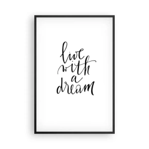 Plakát v černém rámu - Of course - 61x91 cm