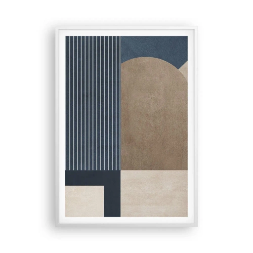 Plakát v bílém rámu - Kompozice jednoduchosti a kulatosti - 70x100 cm