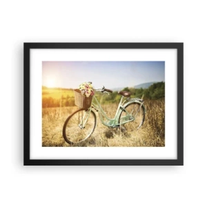 Plakát v černém rámu - Chvíli tu zůstanu - 40x30 cm