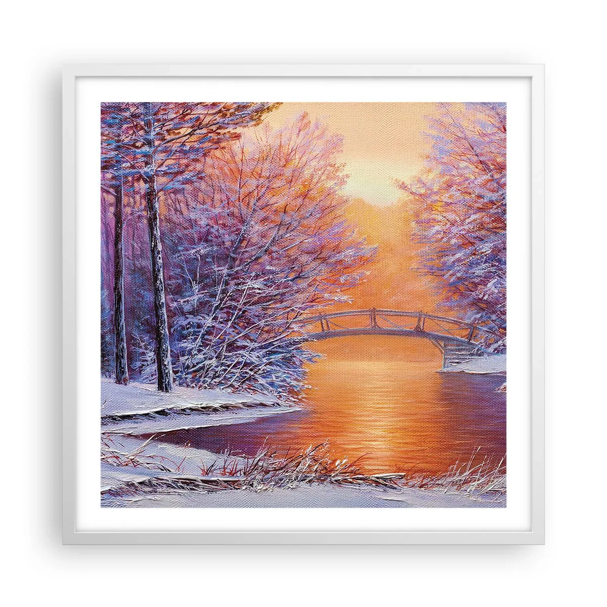 Plakát v bílém rámu - Sejdeme se zde - 60x60 cm